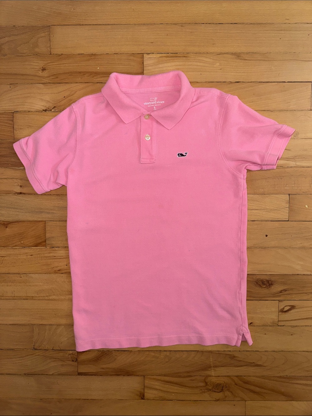 Vineyard Vines Kids Bubblegum Pink Polo Button-Down Shirt Small